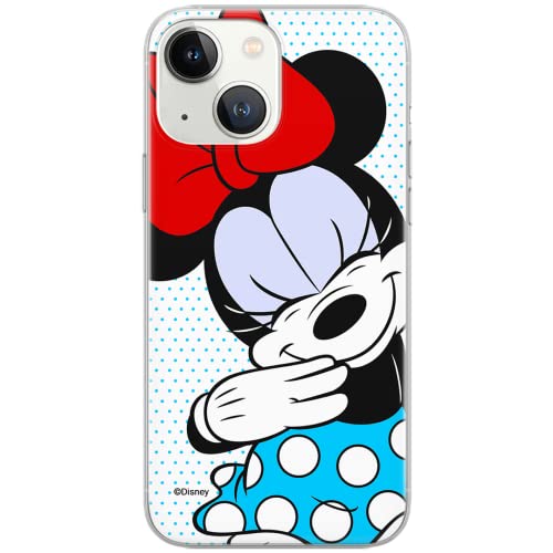 ERT GROUP Handyhülle für iPhone 13 Mini Original und offiziell Lizenziertes Disney Muster Minnie 033 Transparent, optimal an die Form des Handy angepasst, hülle aus TPU von ERT GROUP