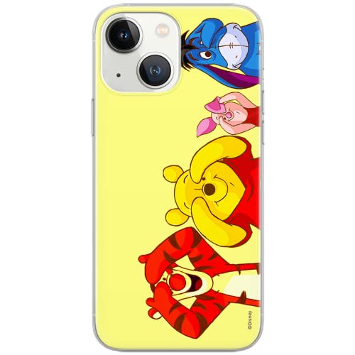 ERT GROUP Handyhülle für iPhone 13 Mini Original und offiziell Lizenziertes Disney Muster Winnie The Pooh and Friends 036 Yellow, optimal an die Form des Handy angepasst, hülle aus TPU von ERT GROUP