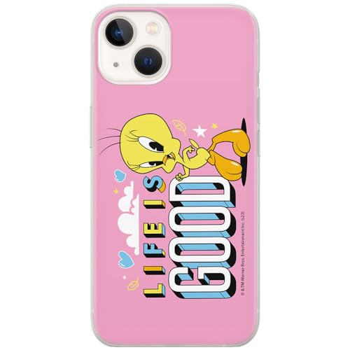 ERT GROUP Handyhülle für iPhone 13 Original und offiziell Lizenziertes Looney Tunes Muster Tweety 016 optimal an die Form des Handy angepasst, hülle aus TPU von ERT GROUP