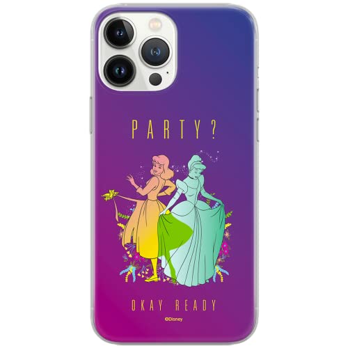 ERT GROUP Handyhülle für iPhone 13 PRO Original und offiziell Lizenziertes Disney Muster Cinderella 002 violett optimal an die Form des Handy angepasst, hülle aus TPU von ERT GROUP