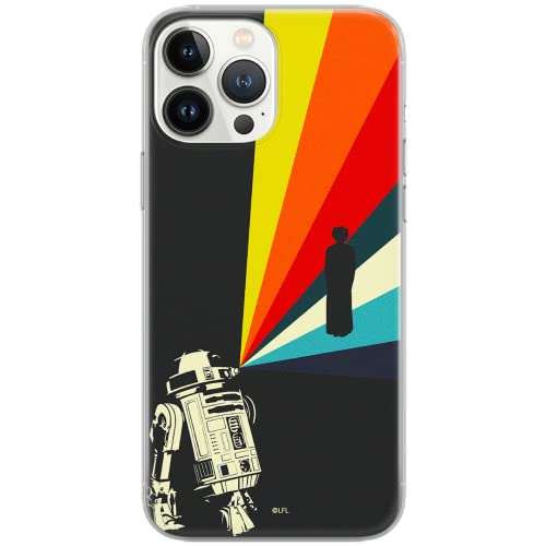 ERT GROUP Handyhülle für iPhone 13 PRO Original und offiziell Lizenziertes Star Wars Muster R2D2 003 schwarz optimal an die Form des Handy angepasst, hülle aus TPU von ERT GROUP