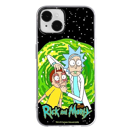 ERT GROUP Handyhülle für iPhone 14 Original und offiziell Lizenziertes Rick and Morty Muster Rick & Morty 007 optimal an die Form des Handy angepasst, hülle aus TPU von ERT GROUP