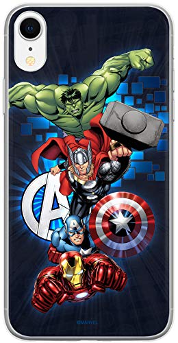 ERT GROUP Original und Offiziell Lizenziertes Marvel Avengers Handyhülle für iPhone XR, Case, Hülle, Cover aus Kunststoff TPU-Silikon, schützt vor Stößen und Kratzern, Multicolor, MPCAVEN059 von ERT GROUP