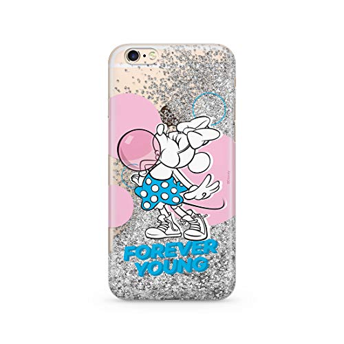 ERT GROUP Original und offiziell Lizenziertes Disney Minnie i Mickey Liquid Glitter Hülle für iPhone 6 Plus optimal an die Form des Smartphones angepasst, Schutzhülle mit Glitter Overflow Effekt von ERT GROUP