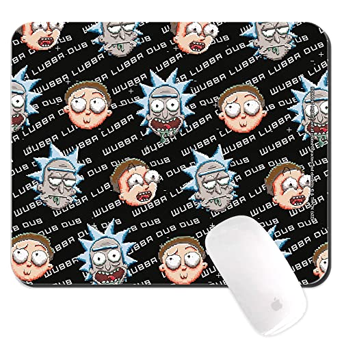 ERT GROUP Original und offiziell Lizenziertes Rick and Morty Mauspad, Muster Rick and Morty 002 Schwarz PC Computer Mauspad rutschfest 225 mm x 189 mm von ERT GROUP