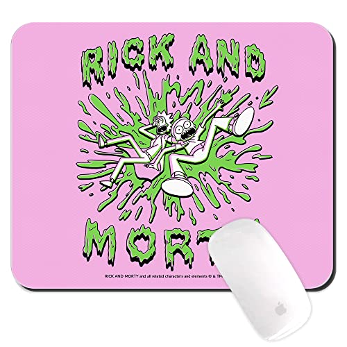 ERT GROUP Original und offiziell Lizenziertes Rick and Morty Mauspad, Muster Rick and Morty 024 Pink PC Computer Mauspad rutschfest 225 mm x 189 mm von ERT GROUP