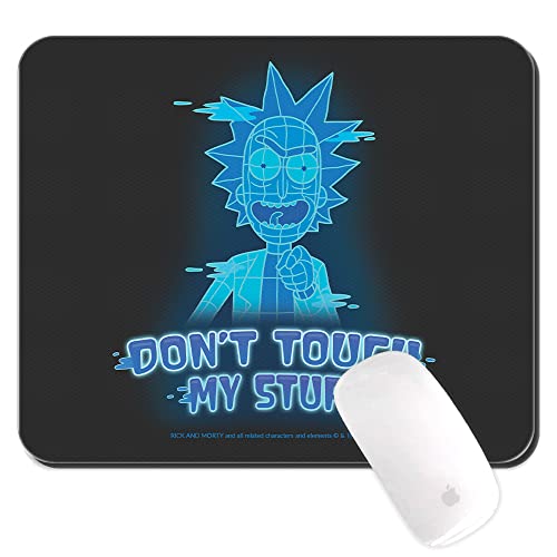 ERT GROUP Original und offiziell Lizenziertes Rick and Morty Mauspad, Muster Rick and Morty 028 Schwarz PC Computer Mauspad rutschfest 225 mm x 189 mm von ERT GROUP