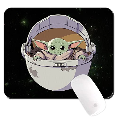 ERT GROUP Original und offiziell Lizenziertes Star Wars, rutschfestes Mauspad, Baby Yoda 026-Muster, Computer-Mauspad 220 mm x 180 mm von ERT GROUP