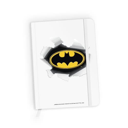 ERT GROUP Original und offiziell lizenziert von DC Notizbuch, Muster Batman 059 white, mit liniertes Papier, A5 von ERT GROUP