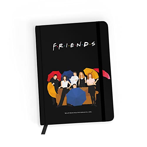 ERT GROUP Original und offiziell lizenziert von Friends Notizbuch, Muster Friends 001 black, mit kariertem Papier, A5 von ERT GROUP