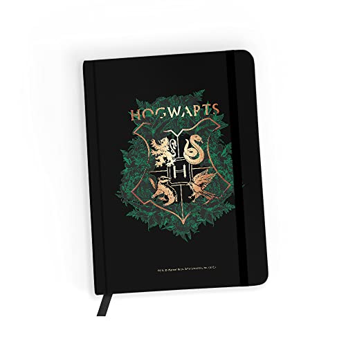 ERT GROUP Original und offiziell lizenziert von Harry Potter Notizbuch, Muster Harry Potter 019 black, mit kariertem Papier, A5 von ERT GROUP
