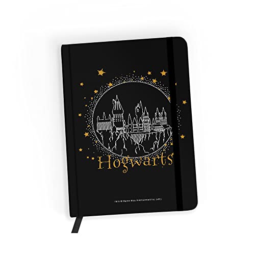 ERT GROUP Original und offiziell lizenziert von Harry Potter Notizbuch, Muster Harry Potter 036 black, mit liniertes Papier, A5 von ERT GROUP