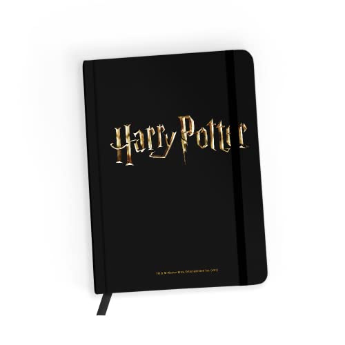 ERT GROUP Original und offiziell lizenziert von Harry Potter Notizbuch, Muster Harry Potter 045 black, mit kariertem Papier, A5 von ERT GROUP
