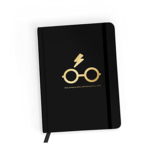 ERT GROUP Original und offiziell lizenziert von Harry Potter Notizbuch, Muster Harry Potter 051 gold, mit kariertem Papier, A5 von ERT GROUP