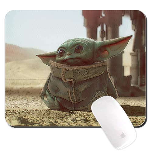 ERT GROUP Original und offiziell lizenziert von Star Wars Anti-Rutsch-Mauspad, Muster Baby Yoda 003, Anti-Rutsch-Computer-Mauspad, rechteckig 220 mm x 180 mm von ERT GROUP