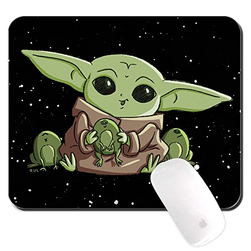 ERT GROUP Original und offiziell lizenziert von Star Wars Anti-Rutsch-Mauspad, Muster Baby Yoda 014, Anti-Rutsch-Computer-Mauspad, rechteckig 220 mm x 180 mm von ERT GROUP