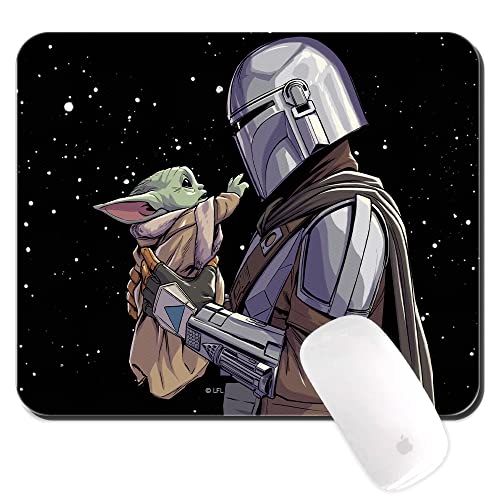 ERT GROUP Original und offiziell lizenziert von Star Wars Anti-Rutsch-Mauspad, Muster Baby Yoda 019, Anti-Rutsch-Computer-Mauspad, rechteckig 220 mm x 180 mm von ERT GROUP