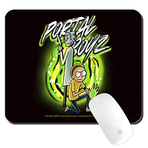 ERT GROUP Originales und offiziell Lizenziertes Rick and Morty Mauspad, Muster Rick and Morty 006, schwarz, PC-Computer-Mauspad, rutschfest, 225 mm x 189 mm von ERT GROUP