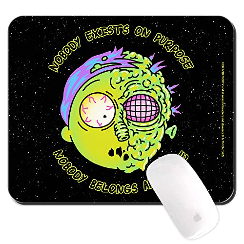ERT GROUP Originales und offiziell Lizenziertes Rick and Morty Mauspad, Muster Rick and Morty 010, schwarz, PC-Computer-Mauspad, rutschfest, 225 mm x 189 mm von ERT GROUP