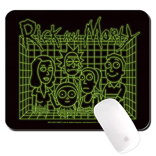 ERT GROUP Originales und offiziell Lizenziertes Rick and Morty Mauspad, Muster Rick and Morty 027, Schwarz, PC-Computer-Mauspad, rutschfest, 225 mm x 189 mm von ERT GROUP