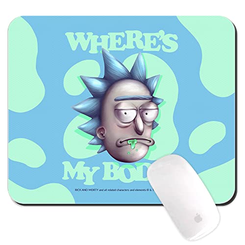 ERT GROUP Originales und offiziell Lizenziertes Rick and Morty Mauspad, Muster Rick and Morty 034, mehrfarbiges PC-Mauspad, rutschfestes Computer-Mauspad, 225 mm x 189 mm von ERT GROUP