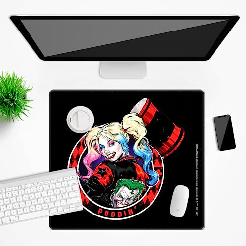 Ert Group Offiziell lizenzierte DC Schreibtischunterlage Harley Quinn 002 Multicoloured, rutschfest, 50 x 45 cm von ERT GROUP
