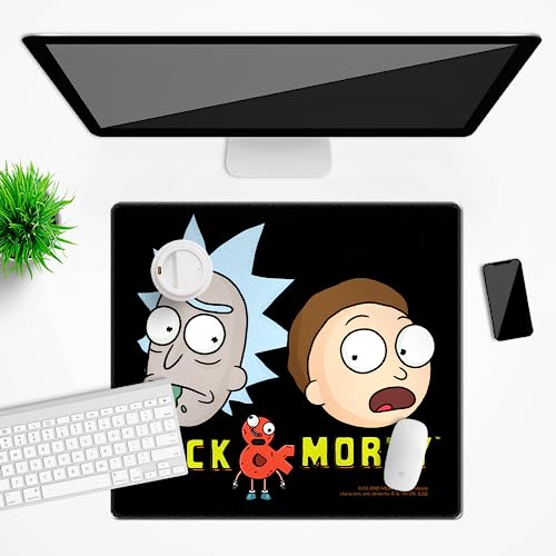 Ert Group Original Rick and Morty 032 Black Schreibtischunterlage offiziell lizenziert 50 x 45 cm von ERT GROUP