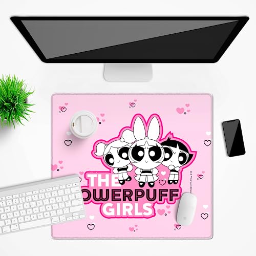 Offiziell lizenzierte Schreibtischunterlage von The Powerpuff Girls, Motiv 023 Pink, 50 x 45 cm von ERT GROUP