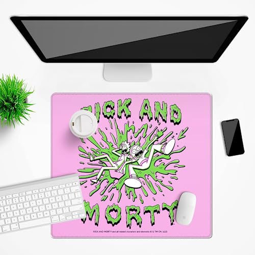 Original Rick and Morty 024 Pink Schreibtischunterlage, offiziell lizenziert, 50 x 45 cm von ERT GROUP