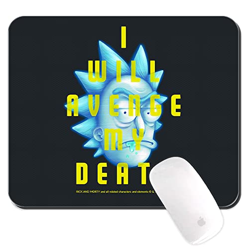 Original und offiziell Lizenziertes Rick and Morty Mousepad, Muster Rick and Morty 033 Schwarz PC Computer Mousepad rutschfest 225 mm x 189 mm von ERT GROUP