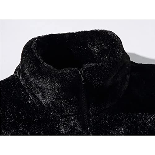 ERTGHH yrf daunenjacke herren retro herren liebe kontrastfarbe nähte lammfell stehkragen daunenjacke lockeres paar baumwolljacke (größe: xxl) von ERTGHH