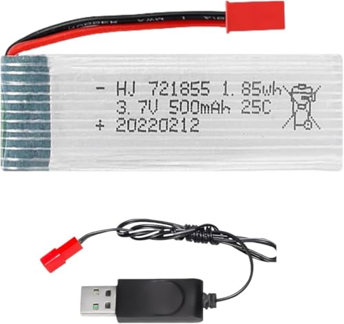 ERYNK 3.7V 721855 500mAh 25C RC Flugzeug Akku Drohne Li-ion Akku für U815A U818A U819A FPV UAV Fernsteuerung Flugzeug Fernsteuerung UAV Quadcopter Copte mit JST und USB ERYNK 3.7V 721855 500mAh 25C RC Flugzeug Akku Drohne Li-ion Akku für U815A U818A U819A FPV UAV Fernsteuerung Flugzeug Fernsteuerung UAV Quadcopter Copte mit JST und USB von ERYNK