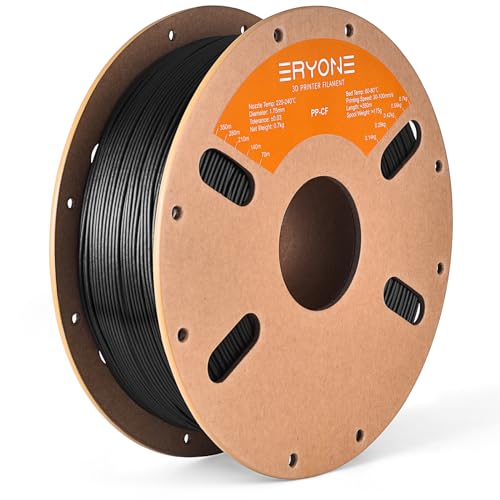 ERYONE Carbon Fiber PP Filament 1.75mm +/-0.03mm for 3D Printer, 700g/Spool von ERYONE