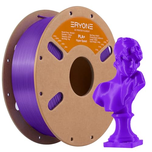 ERYONE High Speed Filament PLA+ 1.75mm +/- 0.03mm, 3D Printing PLA Pro Filament Fit Most FDM Printer, 1kg (2.2LBS) / Spool,Lila von ERYONE