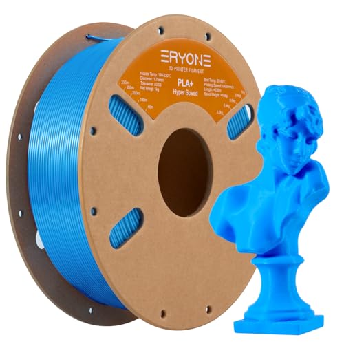 ERYONE High Speed Filament PLA+ 1.75mm +/- 0.03mm, 3D Printing PLA Pro Filament Fit Most FDM Printer, 1kg (2.2LBS) / Spool, Azure Blue von ERYONE