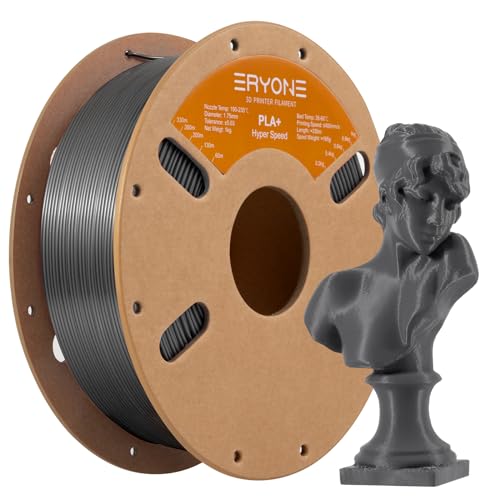 ERYONE High Speed Filament PLA+ 1.75mm +/- 0.03mm, 3D Printing PLA Pro Filament Fit Most FDM Printer, 1kg (2.2LBS) / Spool, Grey von ERYONE