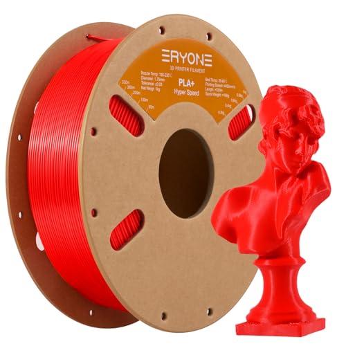 ERYONE High Speed Filament PLA+ 1.75mm +/- 0.03mm, 3D Printing PLA Pro Filament Fit Most FDM Printer, 1kg (2.2LBS) / Spool, Red von ERYONE