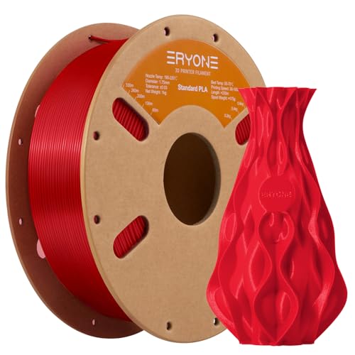 ERYONE PLA Filament 1.75 mm, 3D-Drucker Filament PLA, 0,03 mm, 1 kg/Spule, China Rot von ERYONE