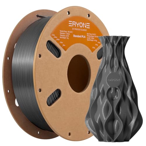 ERYONE PLA Filament 1.75 mm, 3D-Drucker Filament PLA, 0,03 mm, 1 kg/Spule, Grau von ERYONE