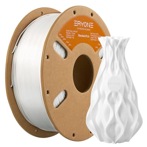 ERYONE PLA Filament 1.75 mm, 3D-Drucker Filament PLA, 0,03 mm, 1 kg/Spule, Wei? von ERYONE