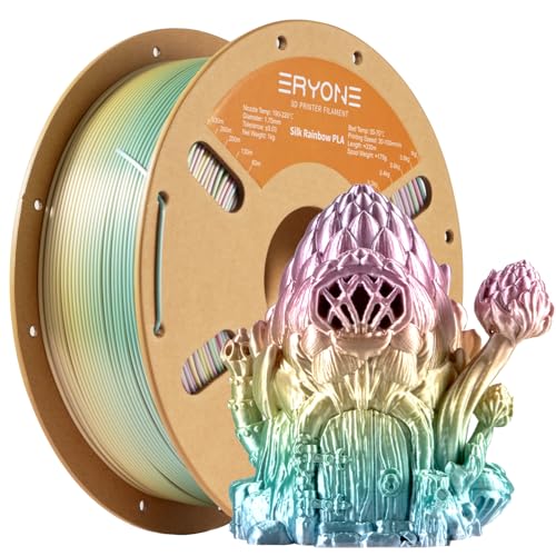 ERYONE PLA Filament 1.75 mm, 3D Drucker Filament PLA, Maßgenauigkeit +/- 0,03 mm 1 kg/Spule, Classical Rainbow von ERYONE