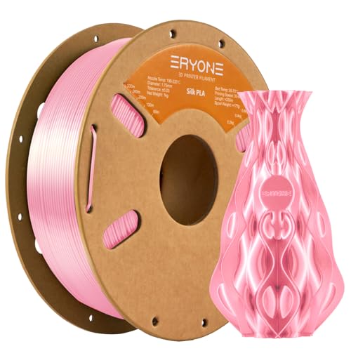 ERYONE Silk PLA Filament 1.75 mm, 3D-Drucker Filament PLA, 0,03 mm, 1 kg/Spule, Silk Rosa von ERYONE