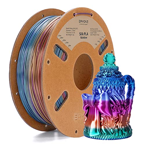ERYONE Silk Rainobw PLA Filament PLA 1.75mm, 3D-Drucker Silk PLA Filament, 0,03 mm, 1kg /Spule, Universe Rainbow von ERYONE