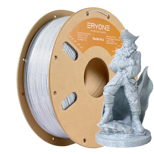 ERYONE Spezielles PLA Filament 1,75mm +/-0,03mm, 3D-Druck-Filament PLA 1,75 mm f¨¹r 3D-Drucker und 3D-Stifte, 1kg/Spule, Marmor von ERYONE