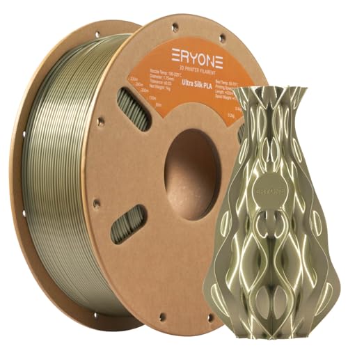ERYONE Ultra Silk PLA Filament voor 3D Druker, 1.75mm+/-0.03mm, 1kg/Spool, Bronze von ERYONE