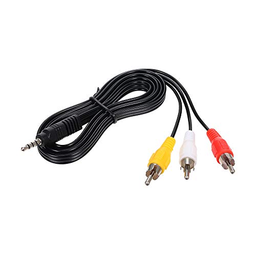 ERYUE 3,5-mm-Cinch-Audio-Video-Kabel 3,5-mm-Klinke auf 3 Cinch-Kabel für AV-Kabel 1,2M DV MP4 von ERYUE