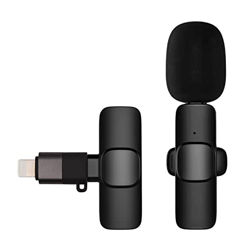 ERYUE Microphone Sans Fil Pour Vidéo,Mini-cravate sans fil Micro-cravate omnidirectionnel à clipser Transmetteur Récepteur Système de Microphone Avec Port de Type C Remplacement de l'adaptateur de von ERYUE