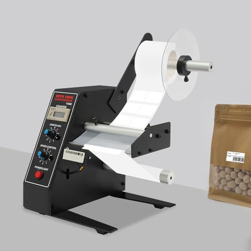 ERnonde Automatischer Etikettenspender, 1150D Etikettenablösemaschine mit 0-999999 Automatische Zählung, Tischplatte Etikettenablöser Aufkleber-Trennmaschine Etikettiermaschinen für Papieretiketten von ERnonde