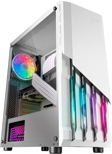 PC'S Gaming - Gaming-PC AMZ 2024 *Rabatt* (RYZEN 5 4600G 6/12 4,2 GHz, AMD Vega-Grafikkarte, 8 GB RAM, 500 GB SSD + WLAN-Geschenk, Windows 11 Pro), Gamer, Desktop-PC (weiß) von .ES PC'S GAMING