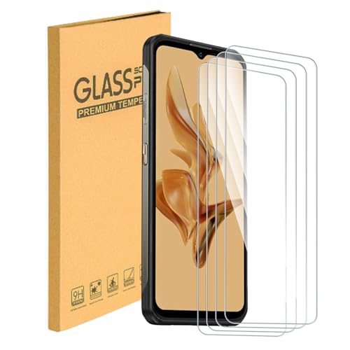 4 Stück Displayschutzfolie aus gehärtetem Glas, kompatibel mit Ulefone Armor 17 Pro, 9H Härte, ultraklar, kratzfest, einfache Installation, hüllenfreundlich, berührungsempfindlich von ESACMOT